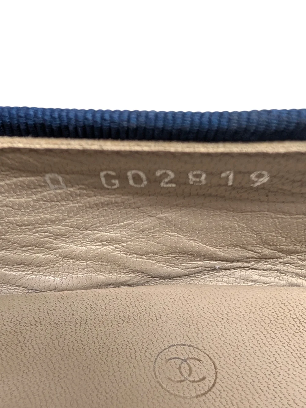 Chanel Ballet Flat Ballerina CC Logo Cap Toe Navy Blue Black Patent 37 | 6.5